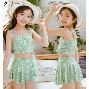 キッズ 水着 女の子 セパレート スカート 子...の詳細画像1