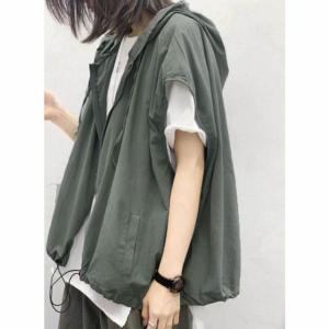 ノースリーブ パーカー ジップアップ メンズ ...の詳細画像2