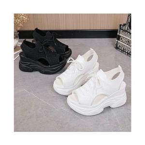 厚底サンダル レディース メッシュ プラットフ...の詳細画像5