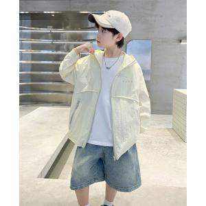 キッズ UVカット パーカー ジュニア 男の子...の詳細画像3
