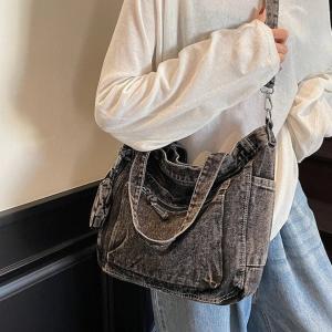 デニム トートバッグ レディース 2WAY 大...の詳細画像1