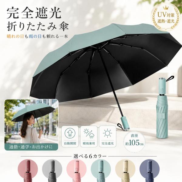 折りたたみ傘 自動開閉 10本骨 耐風 丈夫 大きいサイズ 撥水 晴雨兼用 メンズ レディース 中学...