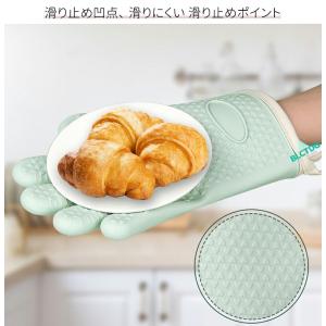 オーブンミトン 耐熱 5本指 両手用 キッチン...の詳細画像1