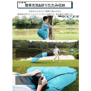 サンシェード付きエアソファー 耐荷重500kg...の詳細画像1