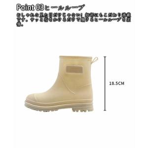 レインブーツ レインシューズ ショート丈 ショ...の詳細画像3