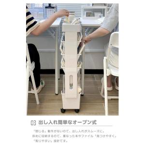 マガジンラック スリム ファイルワゴン 薄型 ...の詳細画像5