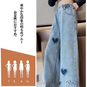 デニムパンツ ジュニア 女の子 ジーンズ 子供...の詳細画像1