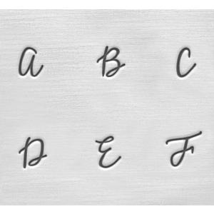 彫金用Charlotte Upp 3mm＊手書き文字。大文字英語アルファベット刻印セット