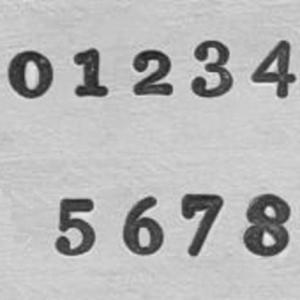 彫金刻印 Ember Number 2.5mm＊エンバーフォント。小さくて使いやすい数字セット ナン...