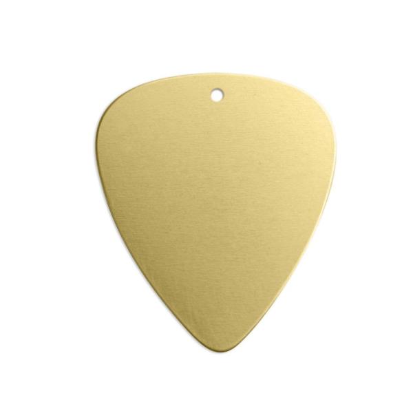 プレミアム無地プレート＊穴あきギターピック（L)真鍮Brass クラフトパーツ 材料*Impress...