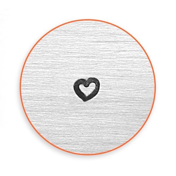 彫金用 Heart Outline, 2.5mm＊小さなハートのデザイン刻印　革細工/レザークラフト...