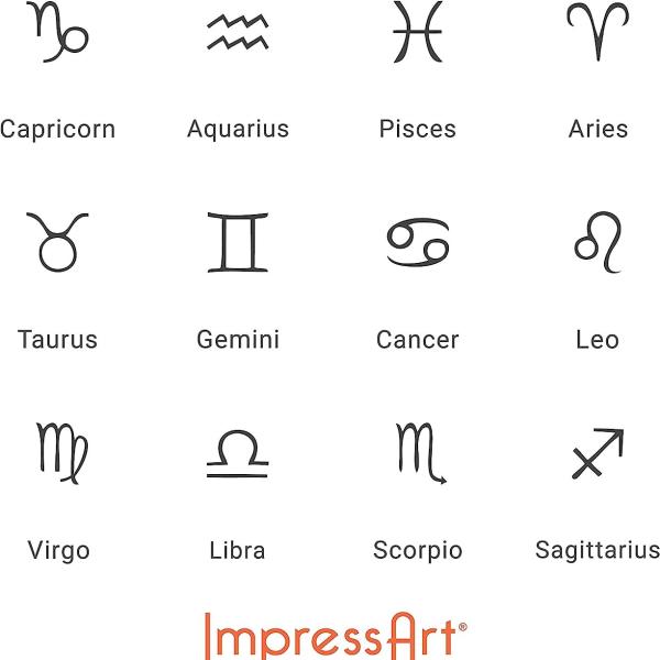 彫金用刻印 Horoscope＊12星座のデザインセット　革細工/レザークラフトにも*Impress...