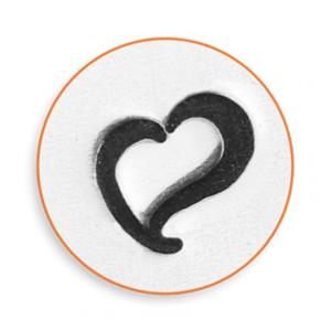 彫金刻印 Swirly Heart＊変形ハート　革細工/レザークラフトにも*ImpressArt