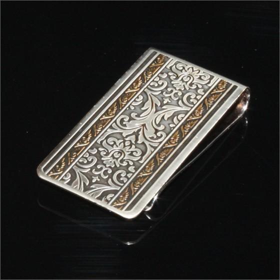 オールメイド・イン・ジャパン マネークリップ/シルバープランツ/金属製/日本製