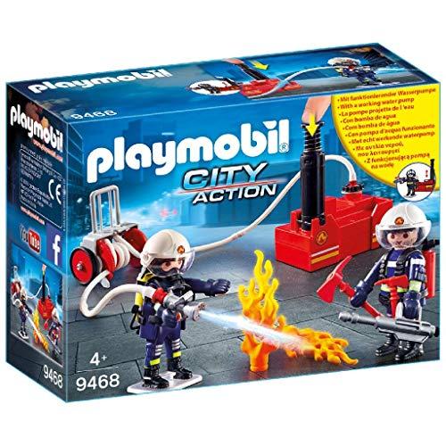 PLAYMOBIL 40ピース 消防士 ウォーターポンプ付き 平行輸入