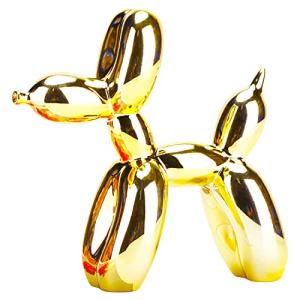 Ballon Dog 動物犬の置物 樹脂製 かわいいメッキ 輝く風船犬の彫刻 モダンなデスクトップ装飾 犬の像 バロン 動物アート彫刻 平行輸入｜metamarketh