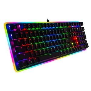 Rosewill RGB PC メカニカルゲームキーボード LEDグローバックライトコンピュータメカニカルスイッチキーボード
