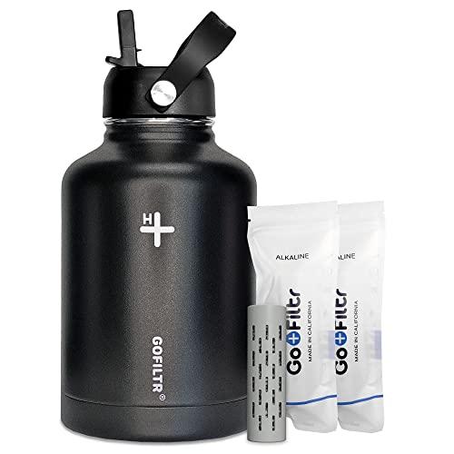 GOFILTR 50 oz Alkaline Water Bottle Kit | 2 Alkali...