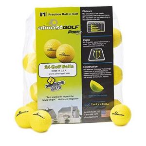 AlmostGolf Balls - 限定フライト練習用ゴルフボール - 24個パック、イエロー - ほぼゴルフボール フォームゴルフト 平行輸入｜metamarketh