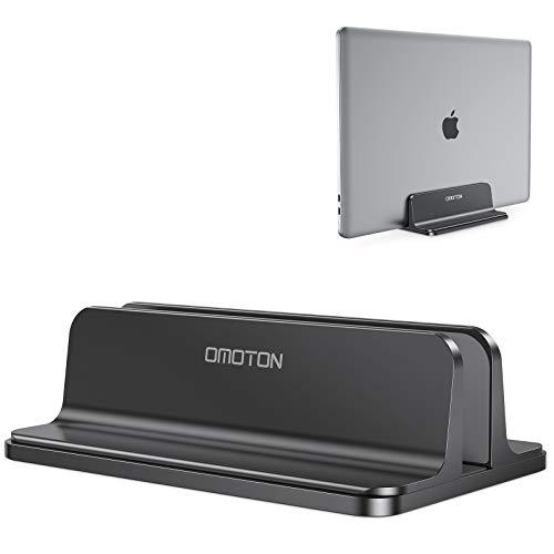 OMOTON 垂直ノートパソコンスタンド調節可能サイズ デスクトップアルミニウムMacBookスタン...