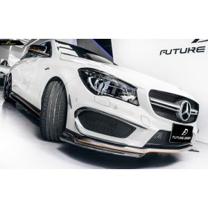 BENZ ベンツ CLAクラスW117 AMGフロントバンパー用カーボン スプリッター スポイラー ...