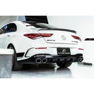 【FUTURE DESIGN】BENZ メルセデス・ベンツ CLA-Class W118 C118 専用 CLA45ルック リア ディフューザー エアロ カスタム CLA180 CLA200 マフラーカッター付