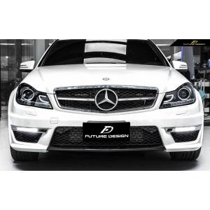 BENZ ベンツ AMG C63ルック Cクラス W204 後期車 フロントバンパー エアロ PPウ...