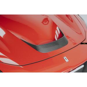 【FUTURE DESIGN 正規品】Ferrari フェラーリ F8 フロント ボンネット エアインテーク カバー 本物DryCarbon ドライカーボン エアロ カスタム