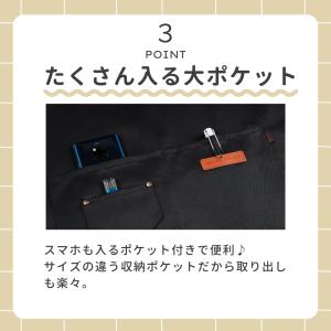 エプロン H型 シワ防止 撥水 肩掛け 汚れに...の詳細画像3