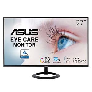 ASUS モニター Eye Care VZ27EHE 27インチ FHD 1080p /フルD/IPS/75Hz/1ms/薄さ6.5mm/HDMI，D｜メゾフォルテ