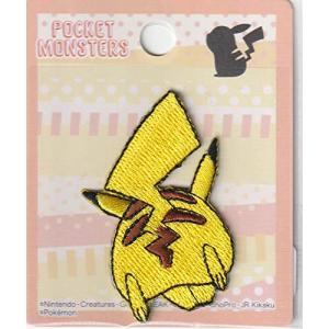 稲垣服飾 ポケットモンスター ポケモン ワッペン ピカチュウ 幅3.5cm×高さ5cm シール   アイロン 両用 接着 PKS003