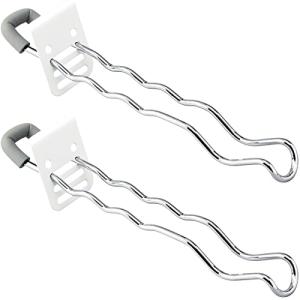 コモライフ 付け外し簡単 合金鋼 室内物干し掛け(ロング) 2個セット 部屋干し 鴨居 かもいフック 窓枠 玄関 上着掛け 長雨 梅雨 台風 花