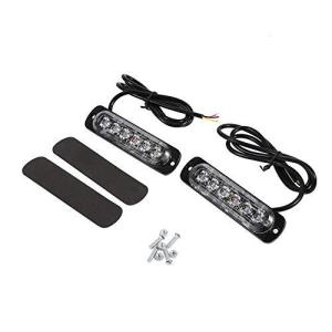 Qiilu  DC 12 / 24V 6LED 緊急ストロボライト 警告ストロボライト 非常灯 点滅ランプ 緊急危険警告 IPX-4防水 高い