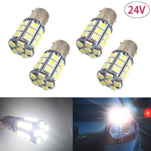 HooMoo 24V車用 S25シングル/G18 27連 LED 電球 ホワイト トラック デコトラ ダンプ バス 大型車用