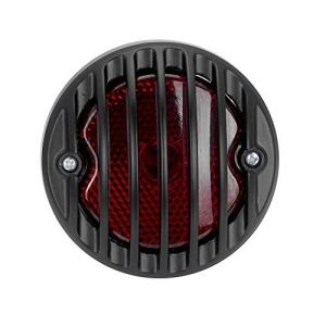 TASWK オートバイのテールライト アルミグリルカバー LEDフラッシュ 赤いブレーキライト