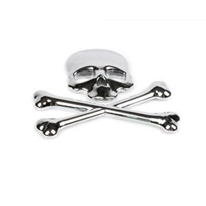 ドクロ スカル 車用 エンブレム 骸骨 立体 ステッカー