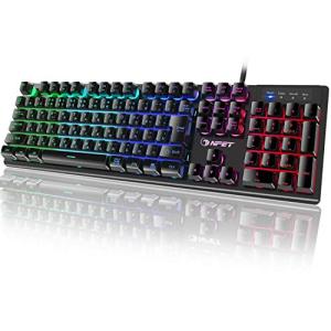 NPET ゲーミングキーボード LED バックライト 7色 防水
