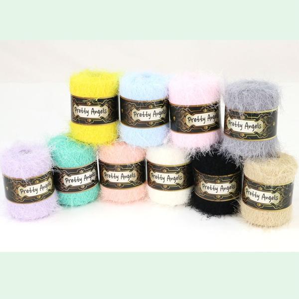 韓国毛糸 毛糸 編み物 ソフトファーヤーン 編み糸 ニット かぎ針編み 棒針編み Pretty An...