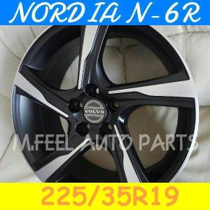 ボルボ V70(SB系),S60(RB系)対応 ノルディアN-6R(225/35R19) (19インチ,マットブラック,ホイール,タイヤ,1台分)｜mfeel