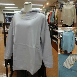 ivory beads　変則ネックのフーディースウェット♪