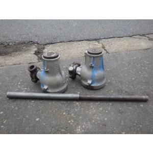 中古 大阪ジャッキ 25tonアルミジャッキ AJ-2510 2台セット 取っ手欠けあり 新でん