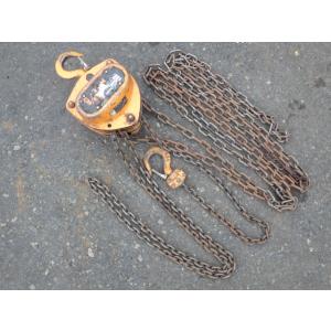 中古 KITO 1/2t 500kg チェーンブロック M3 揚程2.5m 新でん