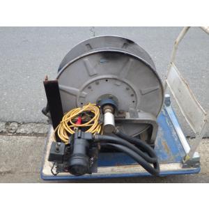 中古 24V 燃料ポンプ ホースリール 巻き取り機構付き 軽油 オイルポンプ FP-13 CHKリール 中発 新でん