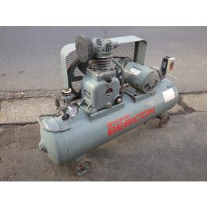 中古 日立 2馬力エアーコンプレッサー 1.5P-9.5V5 三相200V 50Hz 新でん