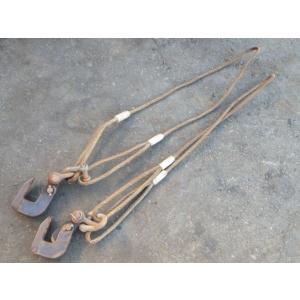 中古 日本クランプ 横・水平吊り専用クランプ HSMY-05 0.5t 2本セット ワイヤー長さ約1...