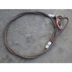中古 4t 1点吊り ワイヤーフック ワイヤー長約4.5m 太さφ21mm 新でん