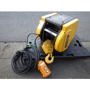 中古 三菱 150kg電動ホイスト E-150 E-1/7S50 100V 50Hz 揚程6m 新で...