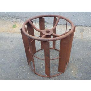 中古  耕運機用 かご車輪 鉄車輪 水田 車輪径Φ440x幅460mm 取付軸径φ40mm 新でん