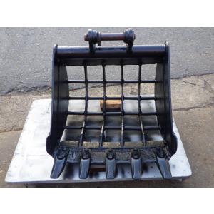 中古 0.1m3スケルトンバケット ピン径Φ35x取付幅125mm バケット外幅590mm 網約10...