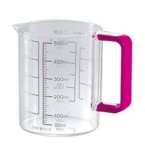 パール金属 日本製 耐熱 計量カップ 500ml ピンク Colors